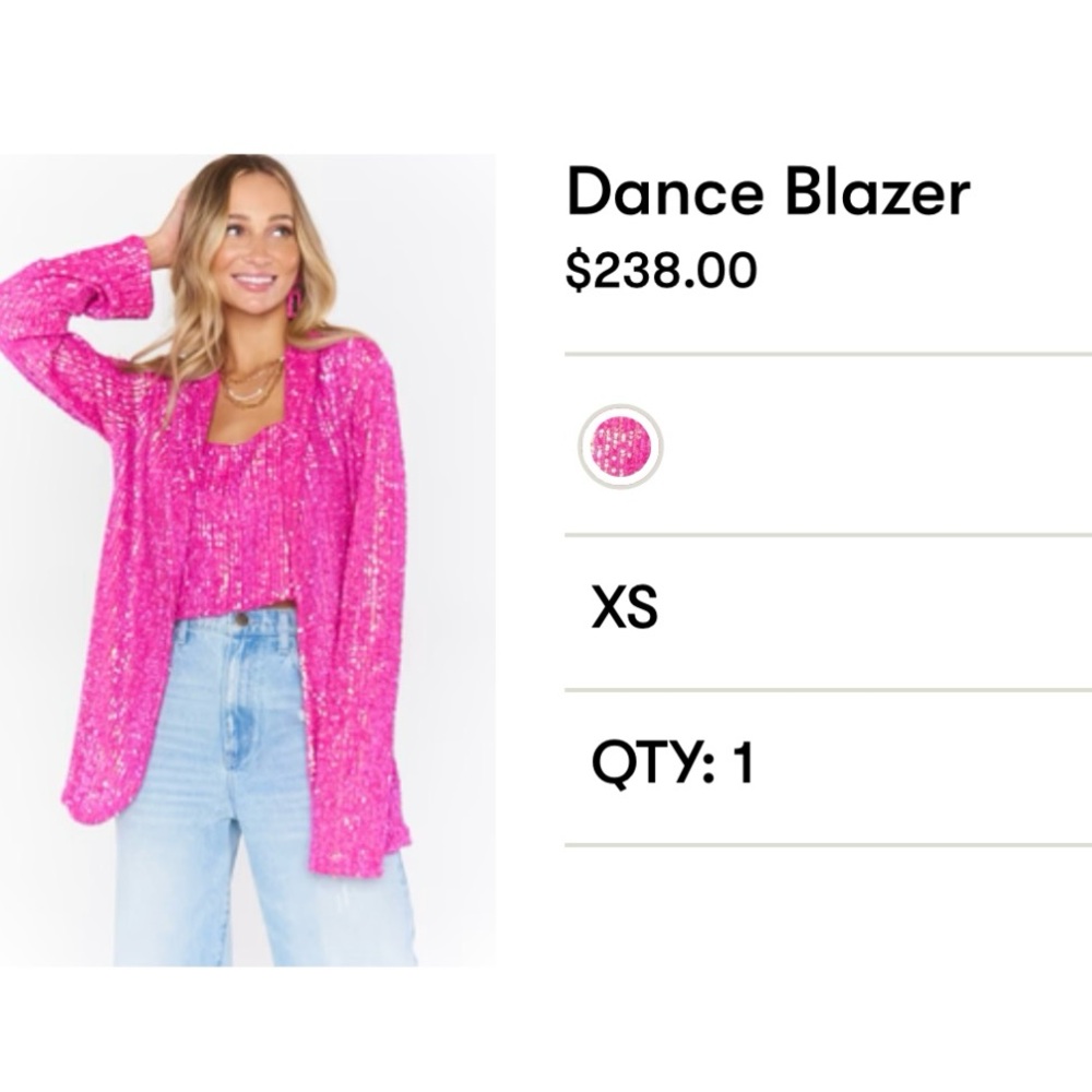 Show Me Your MuMu Pink Dance Blazer
